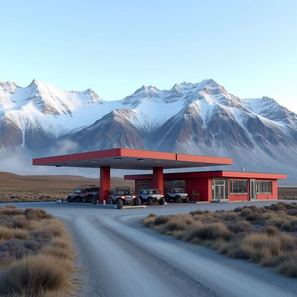 Estación YPF en la Patagonia